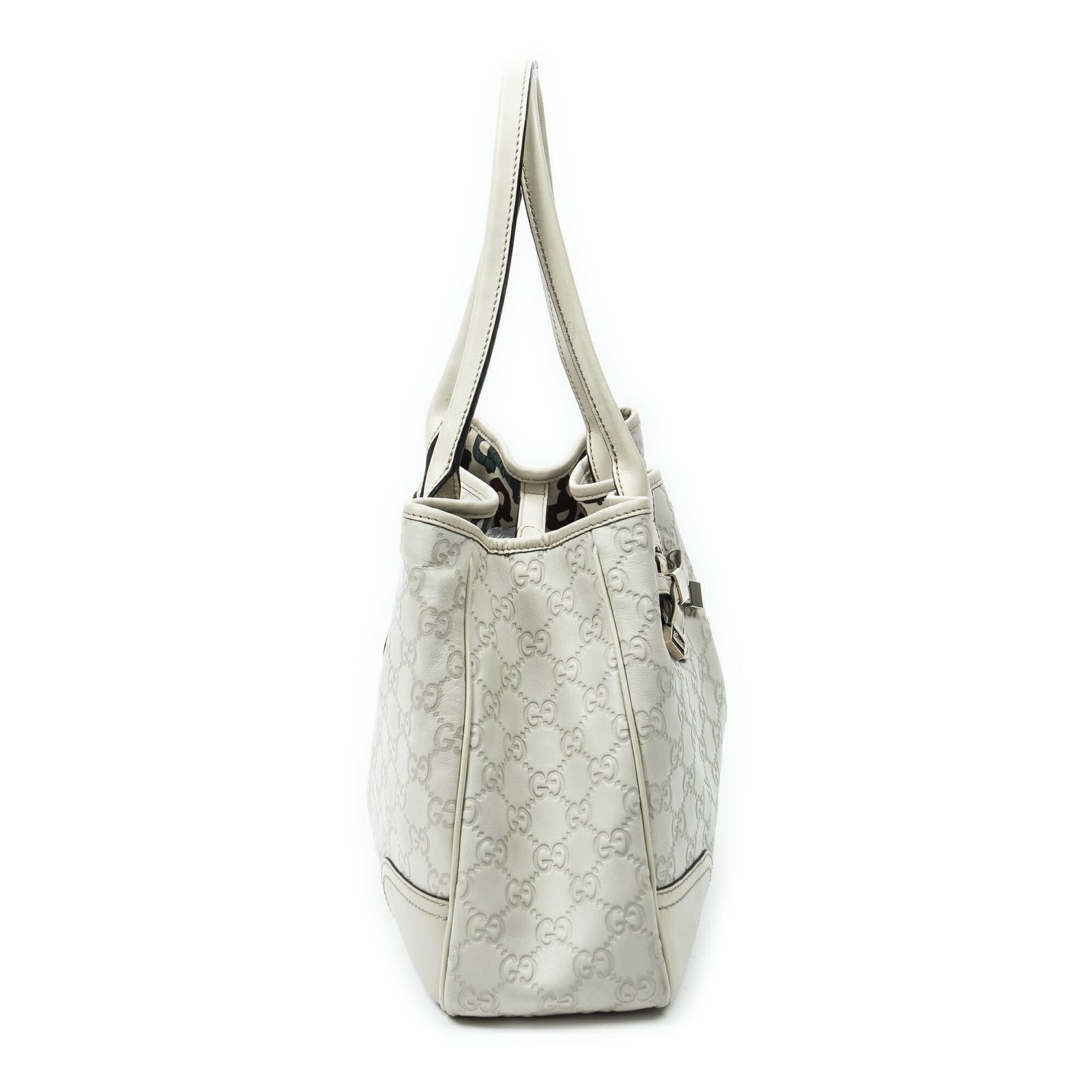 中古] GUCCI グッチミディアム プリンシー トートアイボリー