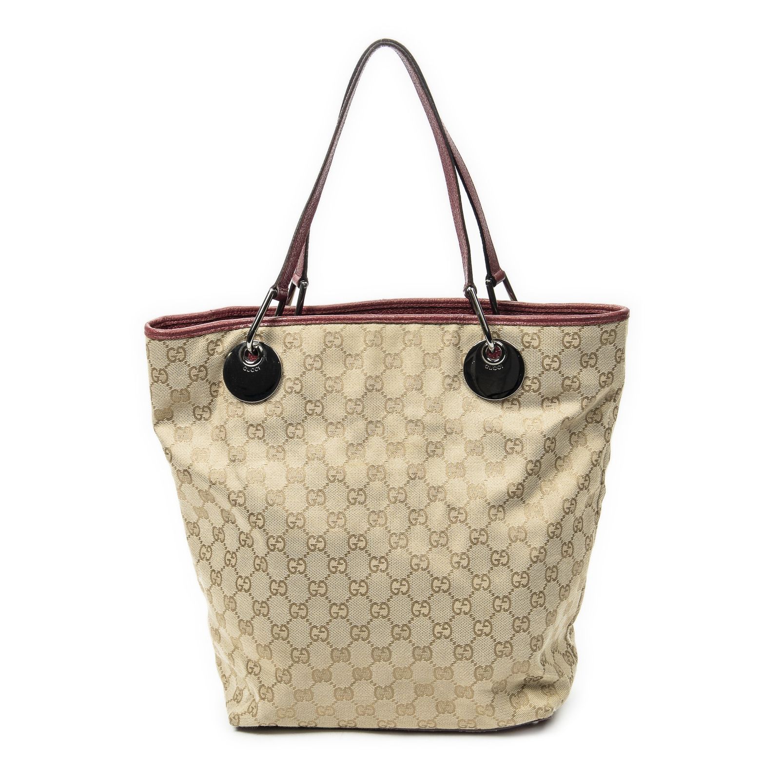 [中古] GUCCI グッチエクリプス トールトートベージュGGキャンバスAB