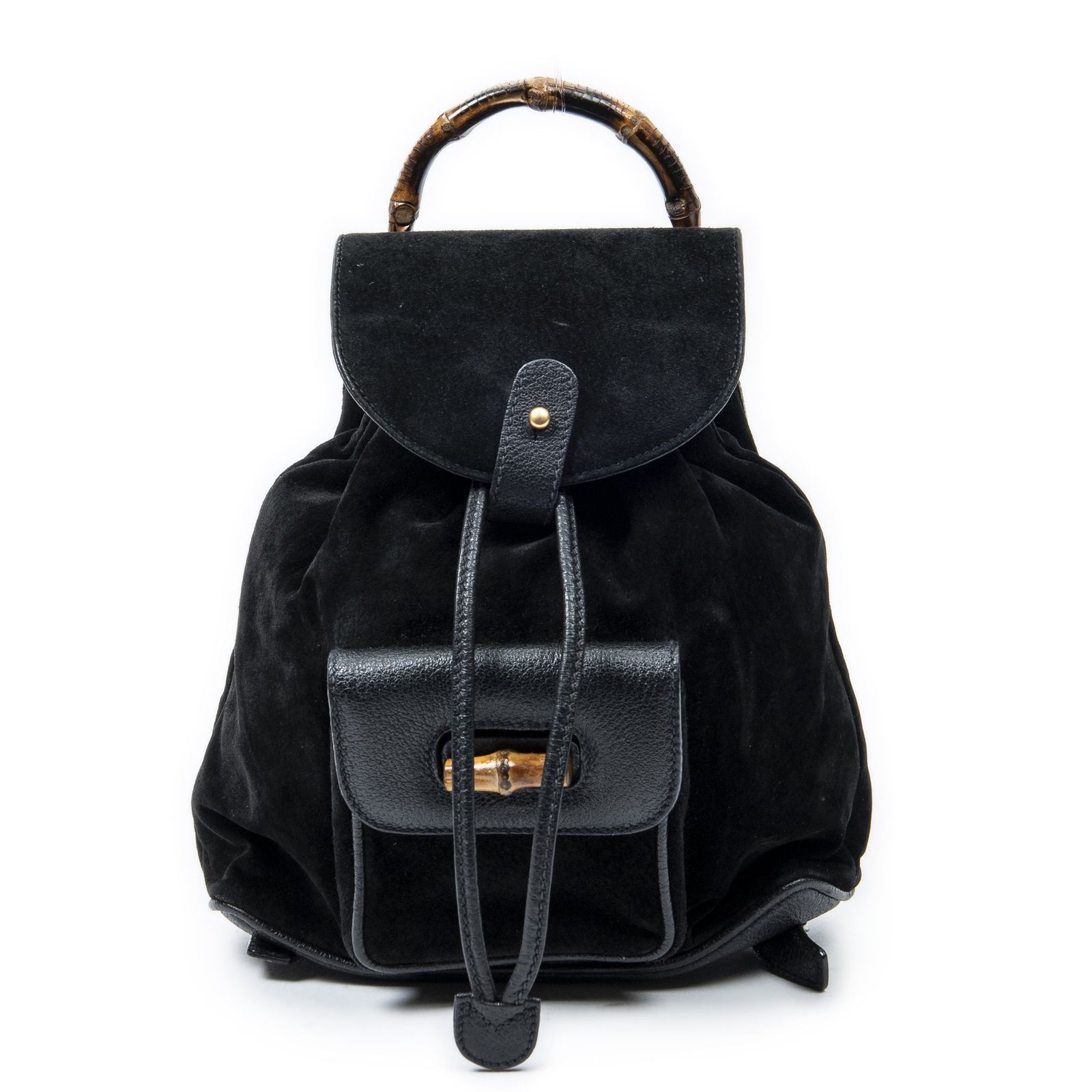 [中古] GUCCI グッチミニバンブーリュックサック黒スエードレザーAB 41,210円