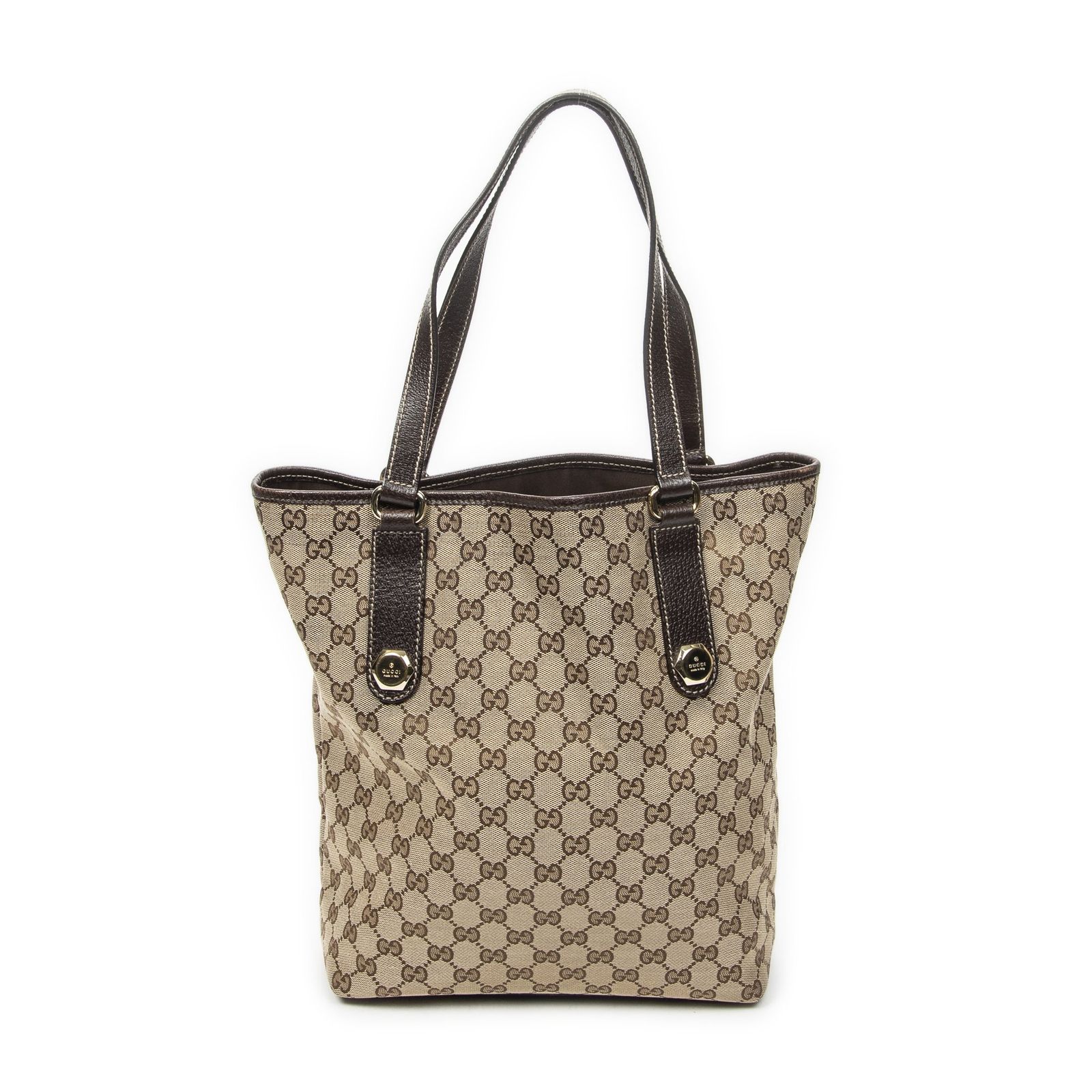 [中古] GUCCI グッチチャーミートートベージュ/ブラウンGGキャンバスA