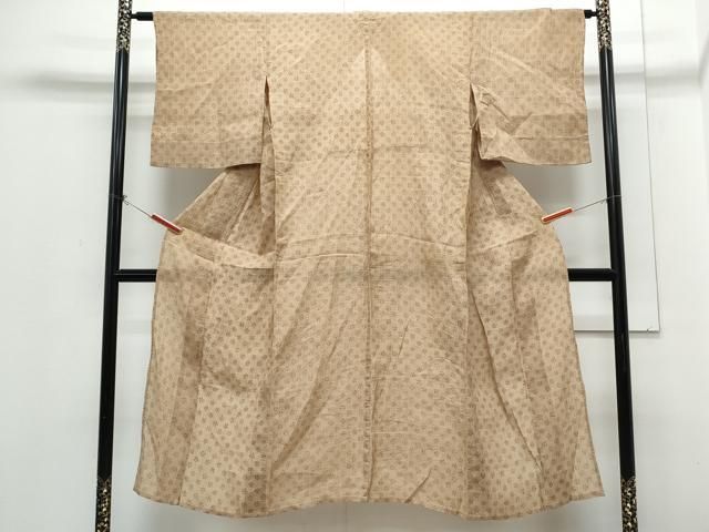 平和屋着物＊夏物　小千谷ちぢみ　吉祥文　麻　逸品　CABH3901th