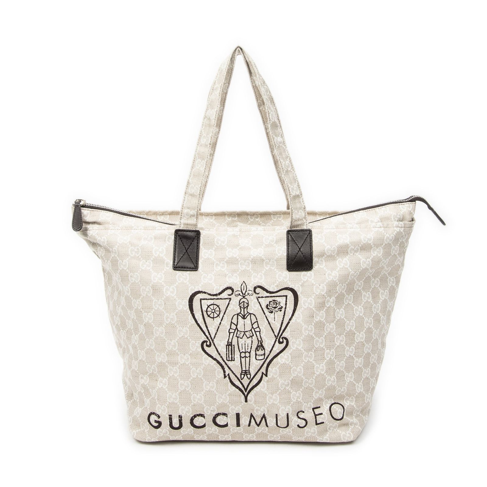 [中古] GUCCI グッチミュゼットベージュGGキャンバスA
