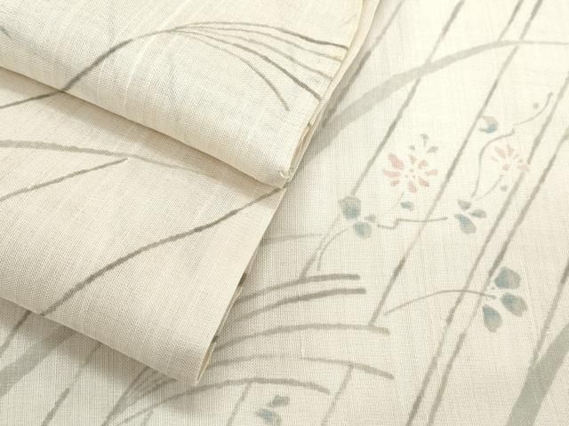 平和屋着物＊夏物 紗紬 稲穂 草花文 正絹 逸品 CABH3915th - メルカリ