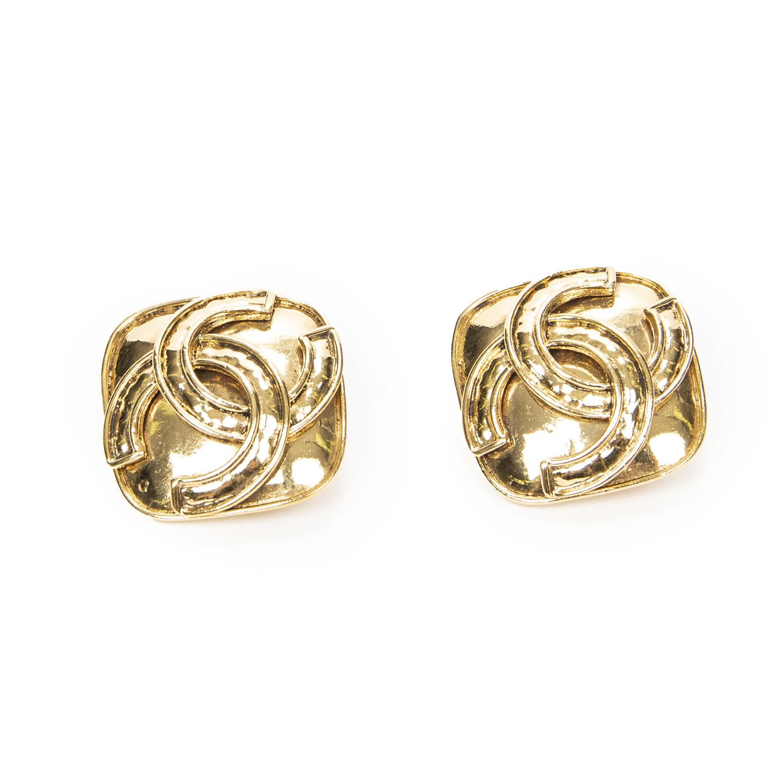 [中古] CHANEL シャネルCCダイヤモンドクリップオンイヤリング金金メッキA