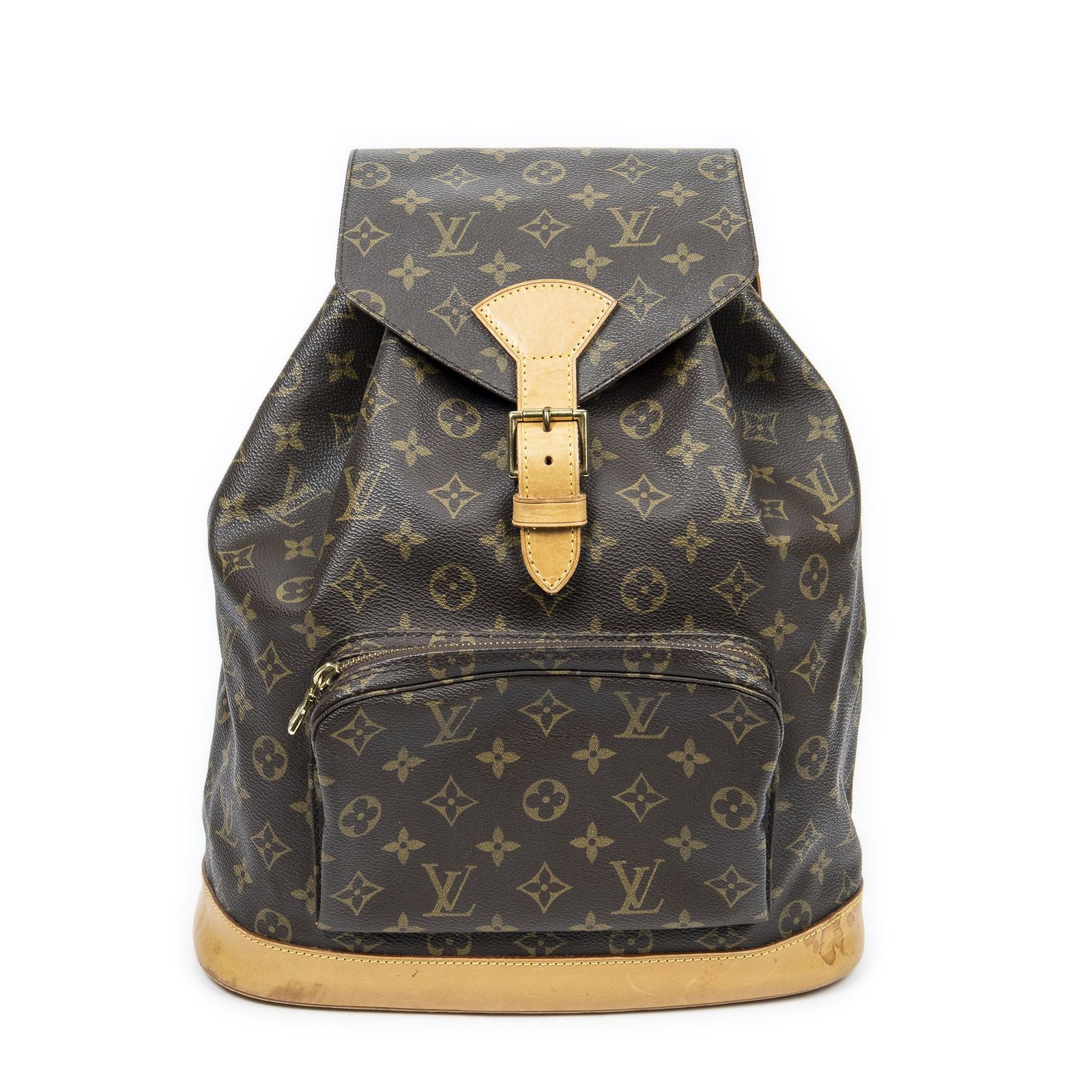 [中古] LOUIS VUITTON ルイヴィトンモンスリー茶色モノグラムキャンバスAB