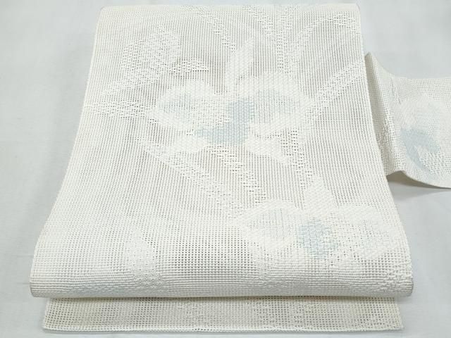 平和屋着物＊夏物　八寸名古屋帯　枝花文　CABH8042fb