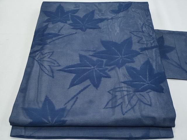 平和屋着物＊夏物　九寸名古屋帯　楓　正絹　逸品　CABH8051fb