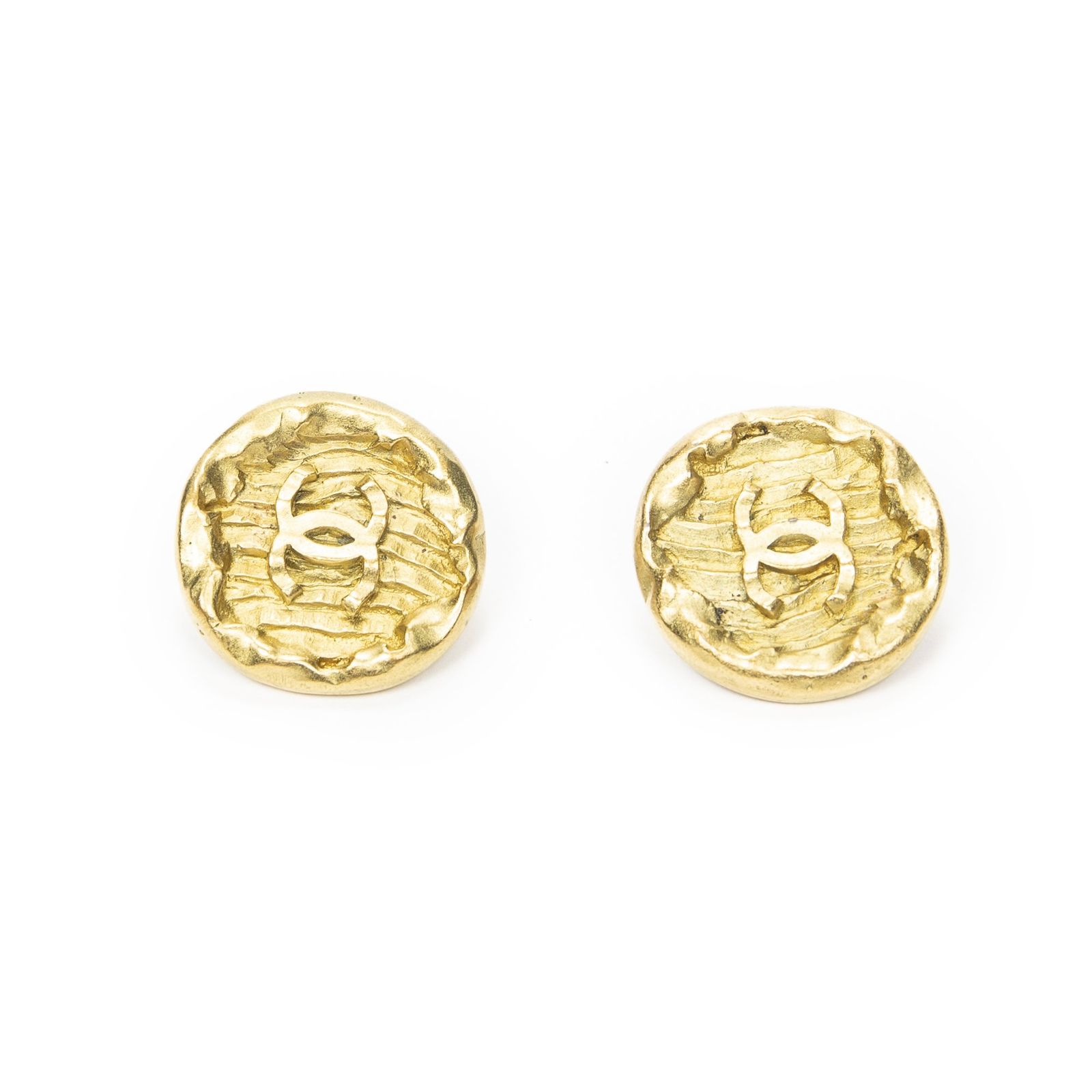 [中古] CHANEL シャネルココマーク ラウンド クリップタイプ イヤリング金金メッキA