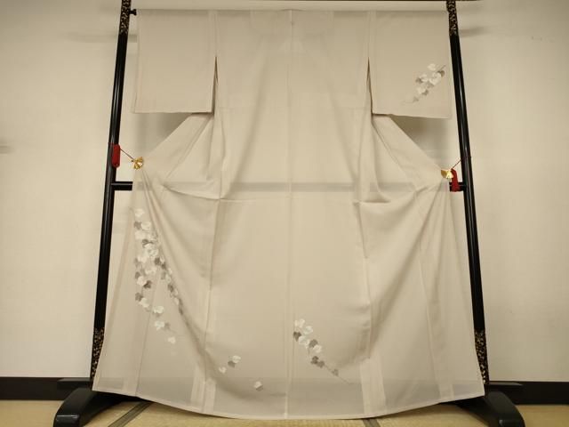 平和屋着物＊夏物　訪問着　絽　蔦の葉文　金彩　五泉　反端付き　正絹　逸品　未使用　AABJ3325jd