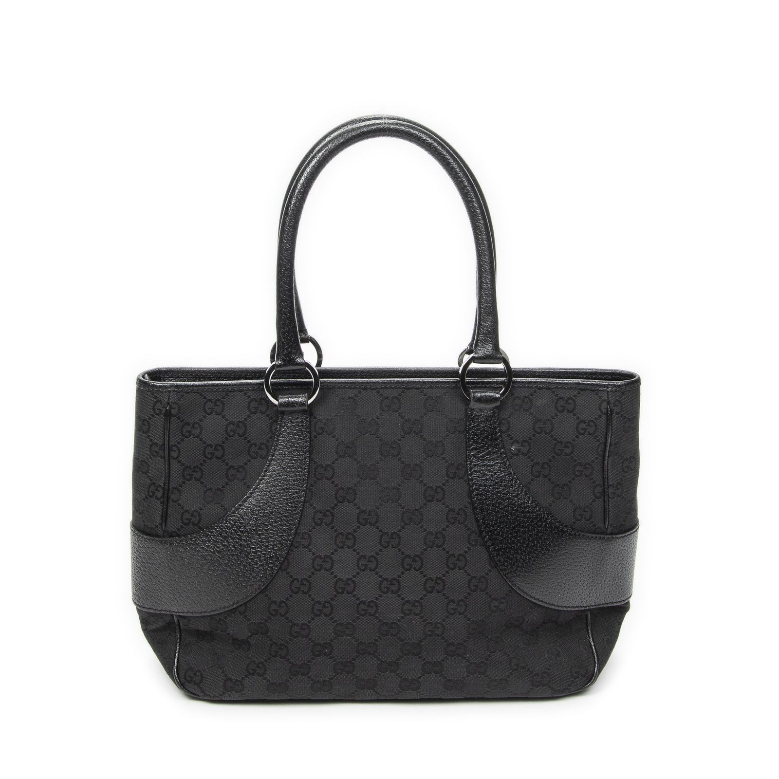 [中古] GUCCI グッチトートバッグ黒GGキャンバスA