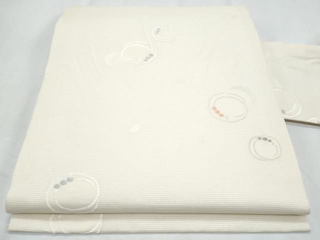 平和屋着物*夏物 九寸名古屋帯 丸文 正絹 逸品 CABH8057fb