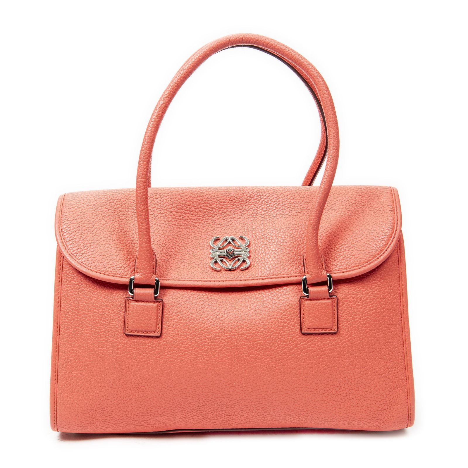 [中古] LOEWE ロエベAlamoピンクグレインカーフスキンレザーA