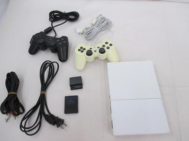 美品 ゲーム プレイステーション2 PS2 本体 SCPH-90000 ホワイト 動作品 メモリーカード・コントローラー2点・周辺機器付き