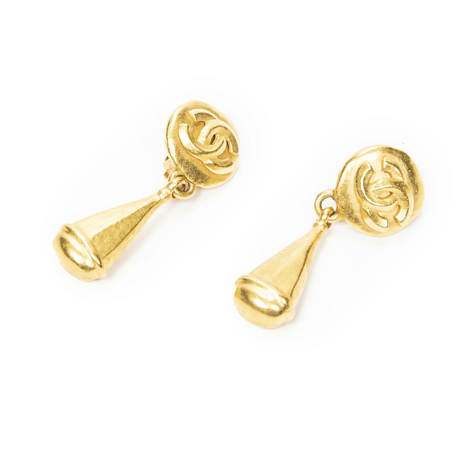 [中古] CHANEL シャネルココマーク ラウンド クリップタイプ イヤリング金金メッキA