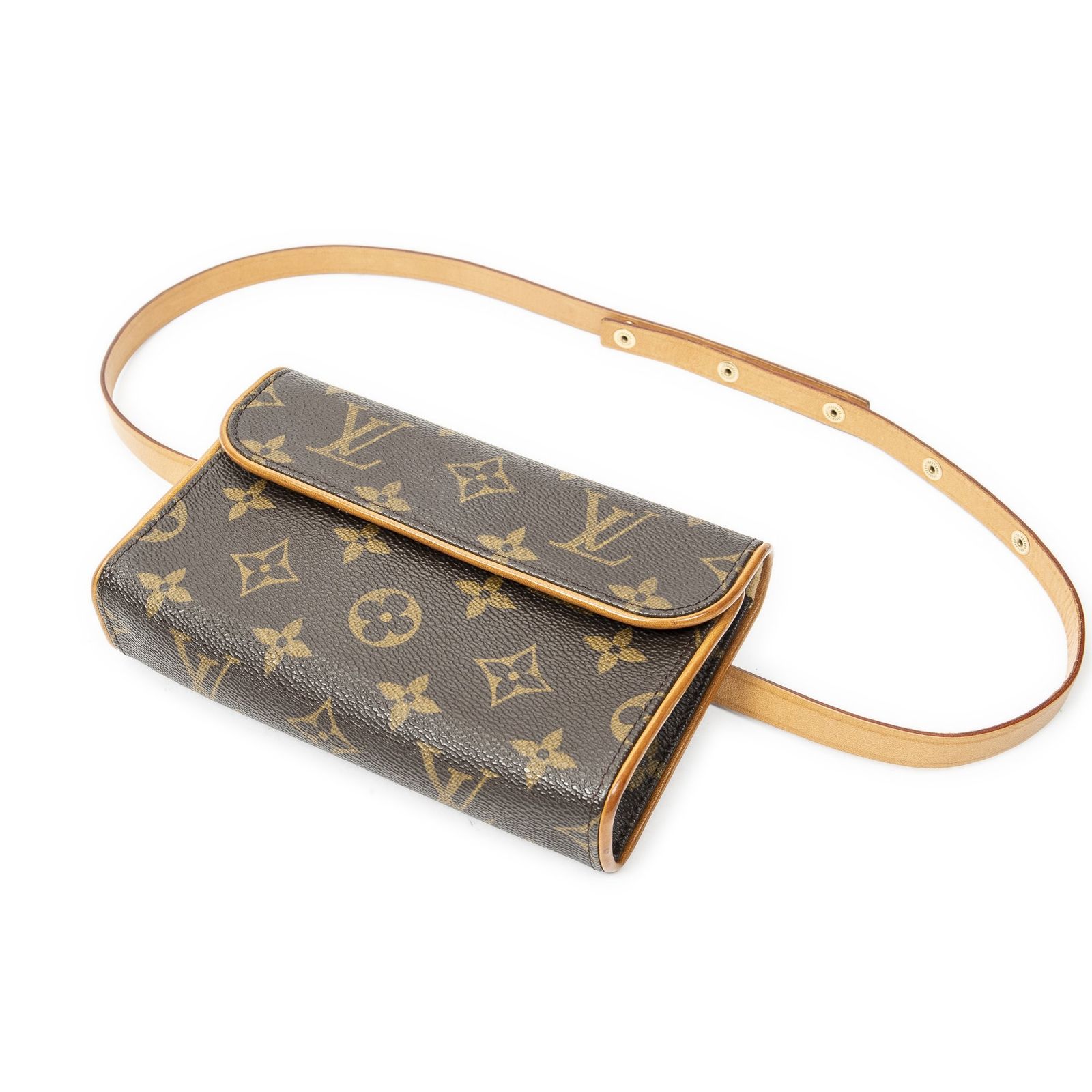 [中古] LOUIS VUITTON ルイヴィトンポシェット フロランティーヌ茶色モノグラムキャンバスA
