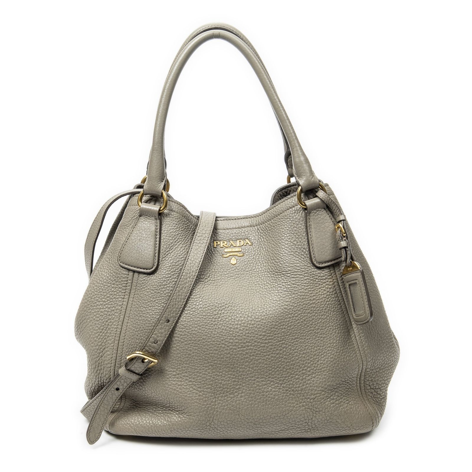 [中古] PRADA プラダコンバーチブルトートグレーヴィテロ ダイノA