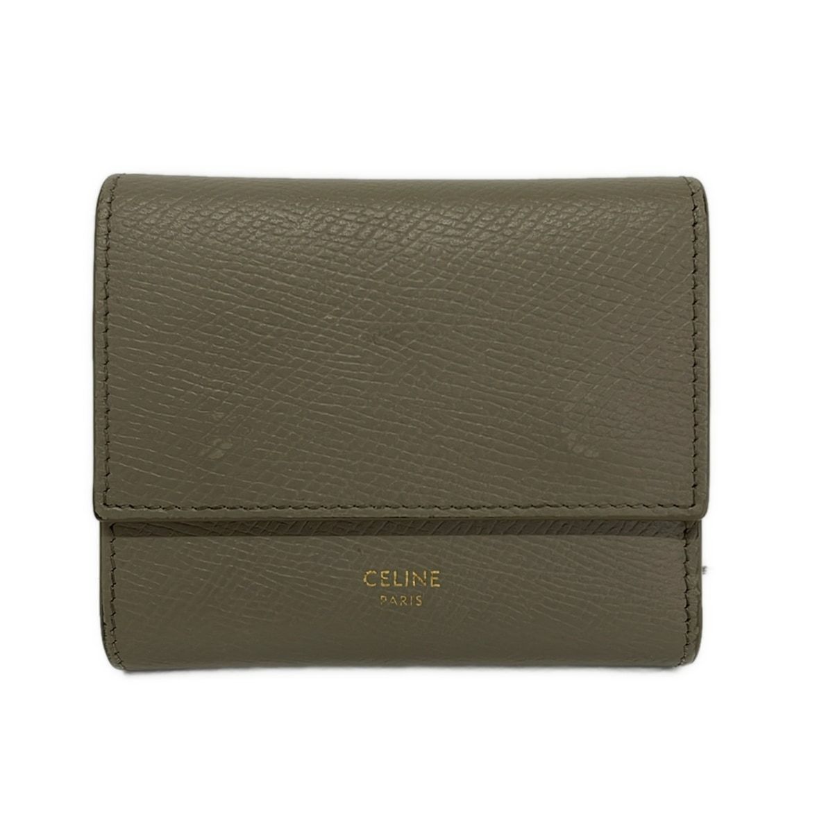 CELINE(セリーヌ) 3つ折り財布 スモールトリフォールドウォレット グレーベージュ