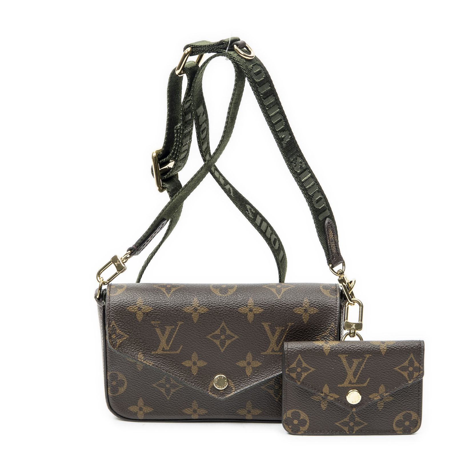 [中古] LOUIS VUITTON ルイヴィトンMulti Pochette Felicie茶色モノグラムキャンバスA