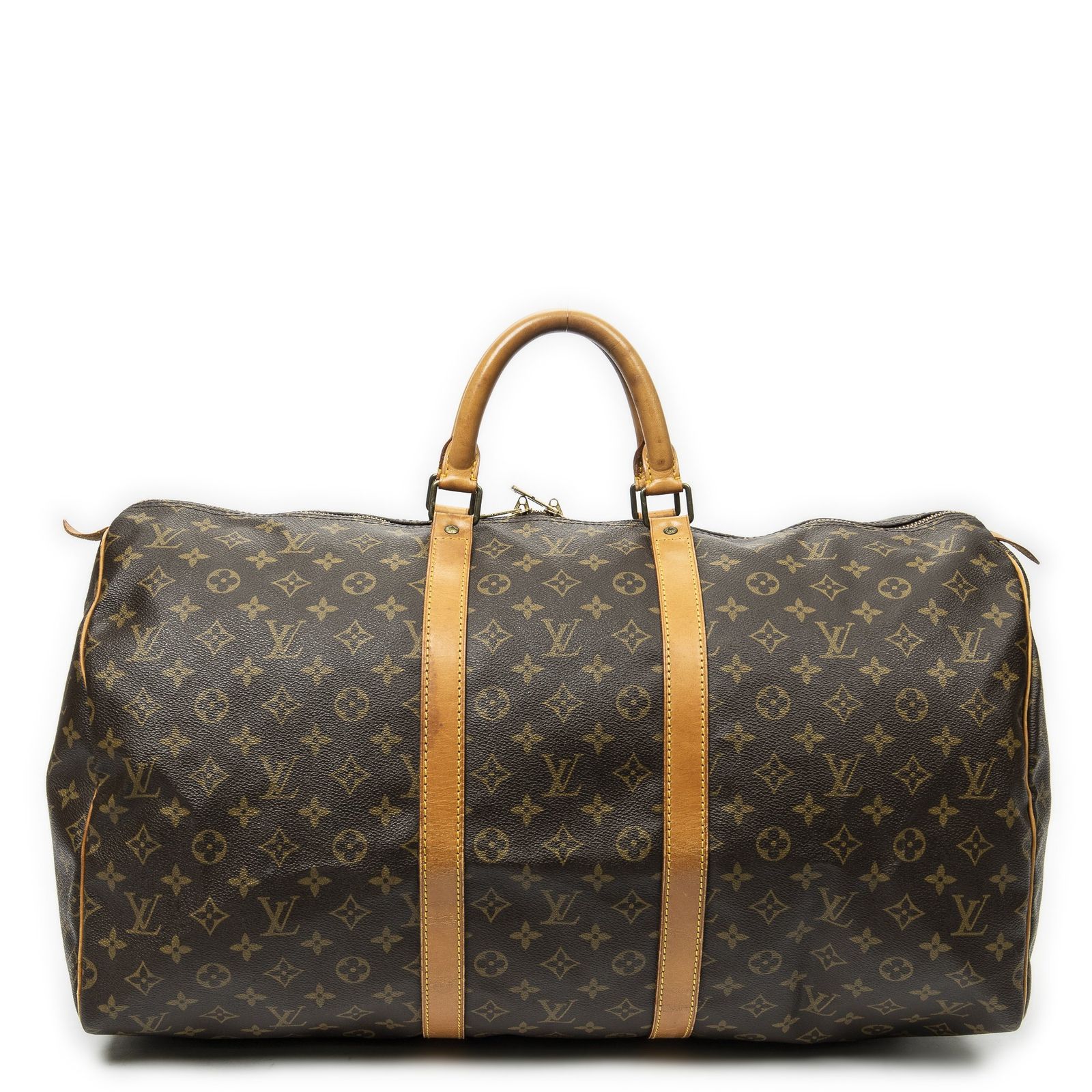 [中古] LOUIS VUITTON ルイヴィトンキーポル茶色モノグラムキャンバスAB