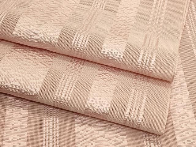 平和屋着物＊夏物　本場筑前博多織　八寸名古屋帯　紗献上　水柿色　正絹　逸品　CABH5730rv
