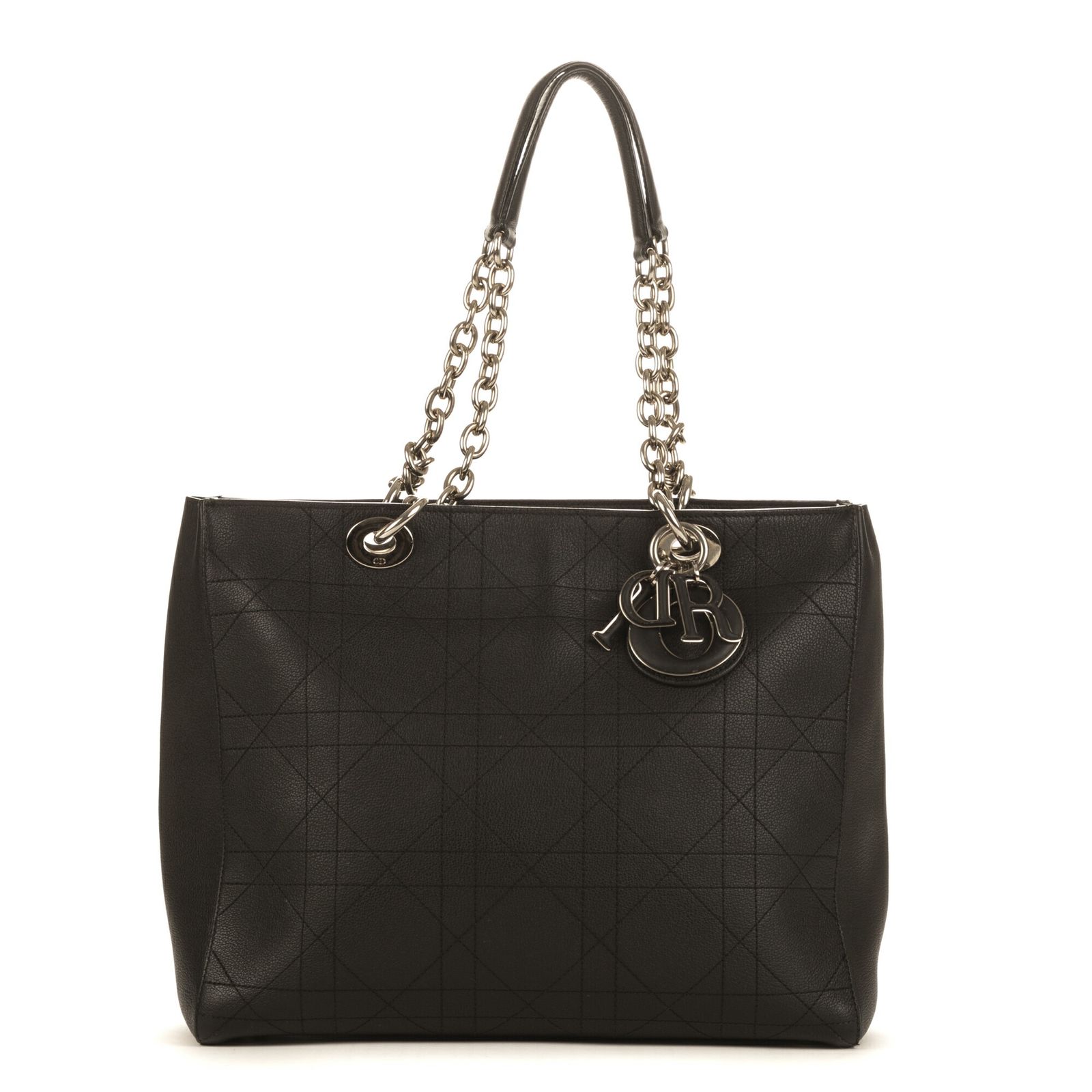 [中古] DIOR ディオールUltradior黒カナージュカーフスキンレザーA