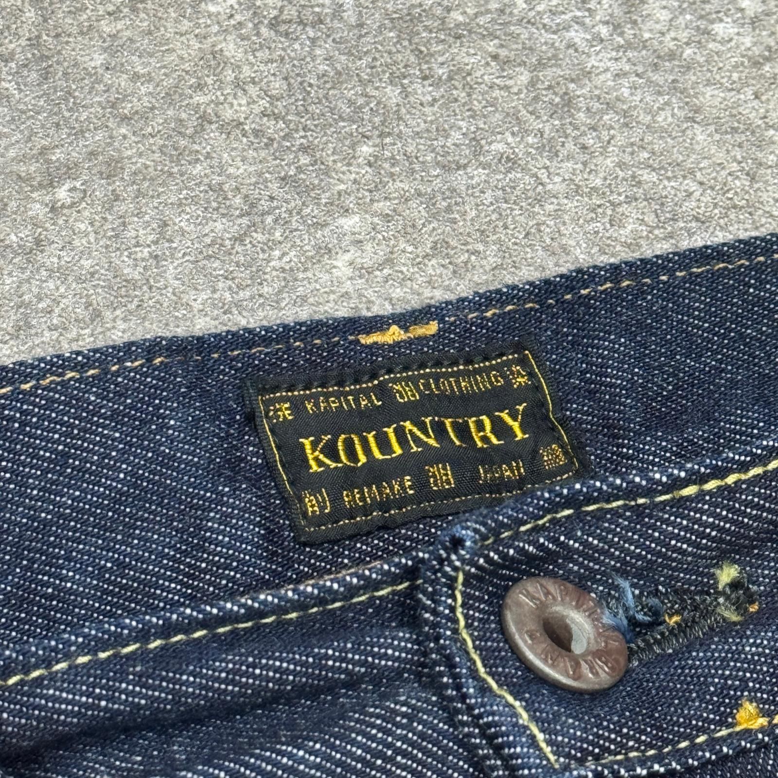 KAPITAL EK-1528LPA メキシカンタキシード ボーン刺繍 デニムパンツ