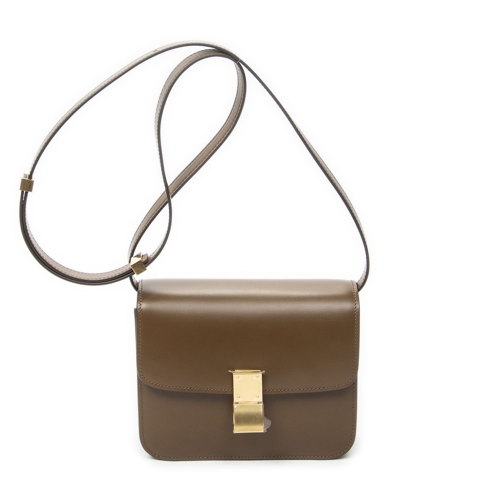 [中古] CELINE セリーヌMini Classic Box Crossbody茶色スムースカーフスキンレザーA 92,290円