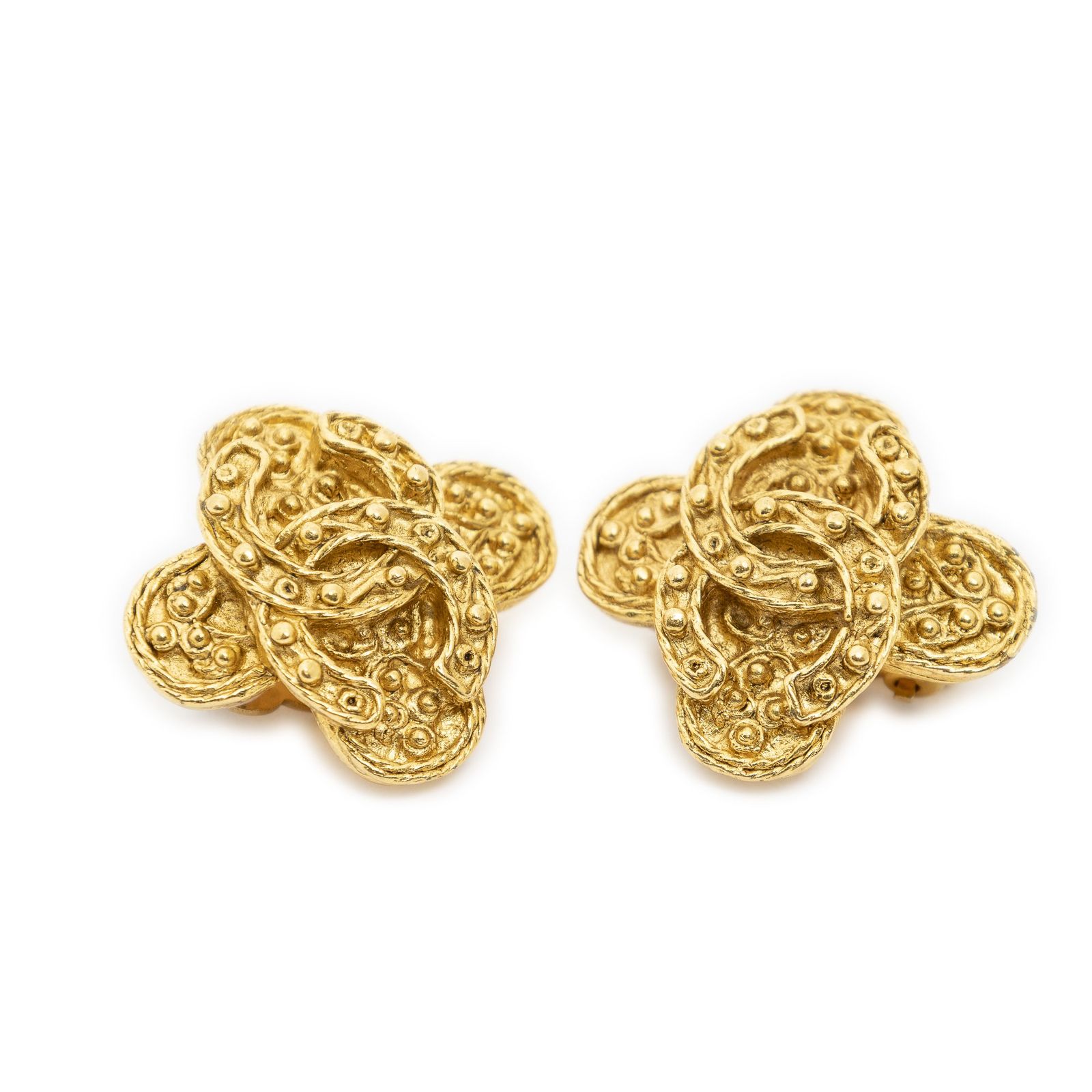 [中古] CHANEL シャネルココマーク クリップタイプ イヤリング金金メッキA