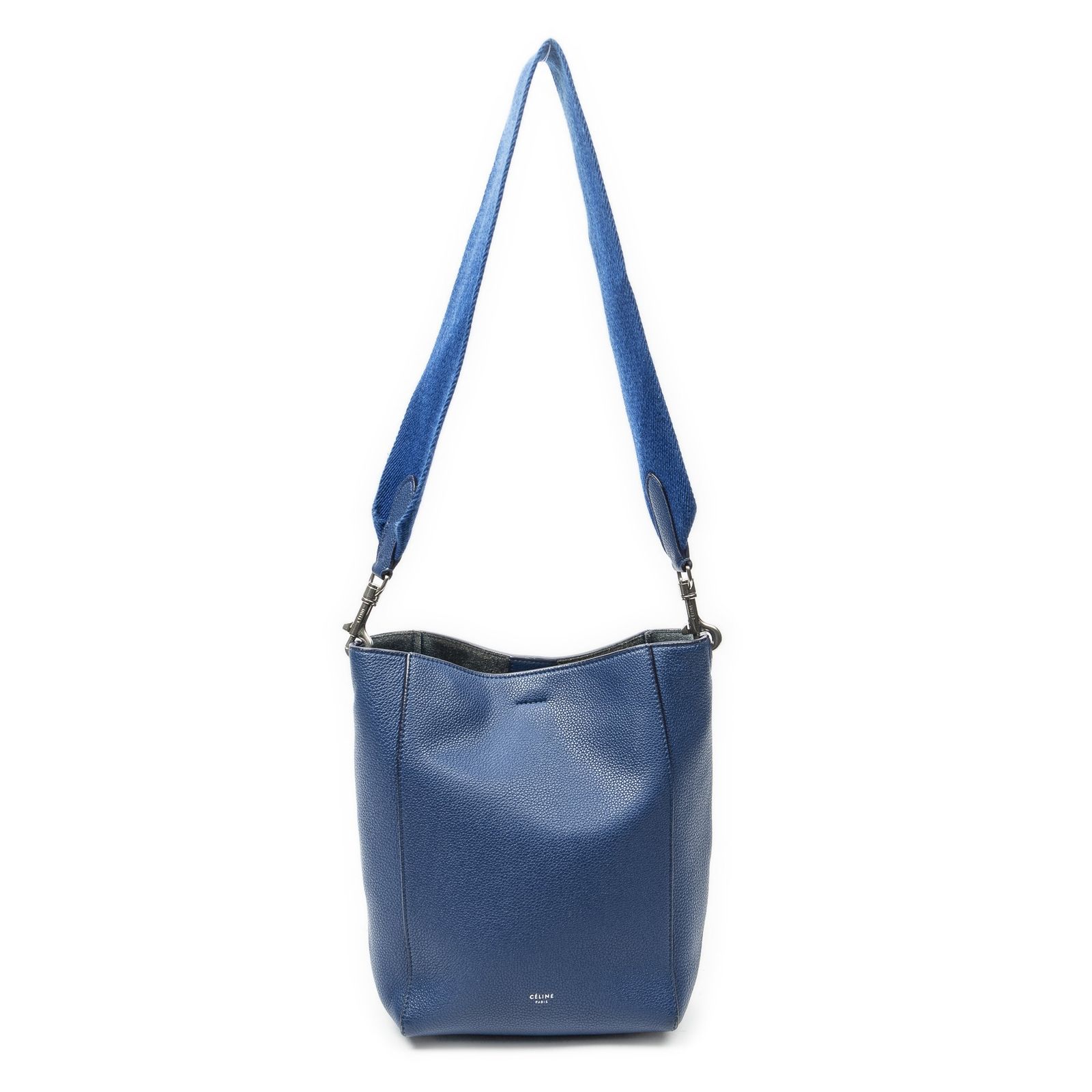 [中古] CELINE セリーヌSmall Sangle青グレインカーフスキンレザーA