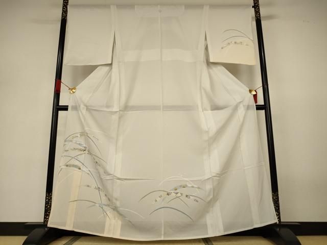 平和屋着物＊夏物　訪問着　絽　芝花文　暈し染め　五泉　反端付き　正絹　逸品　AABJ3317jd