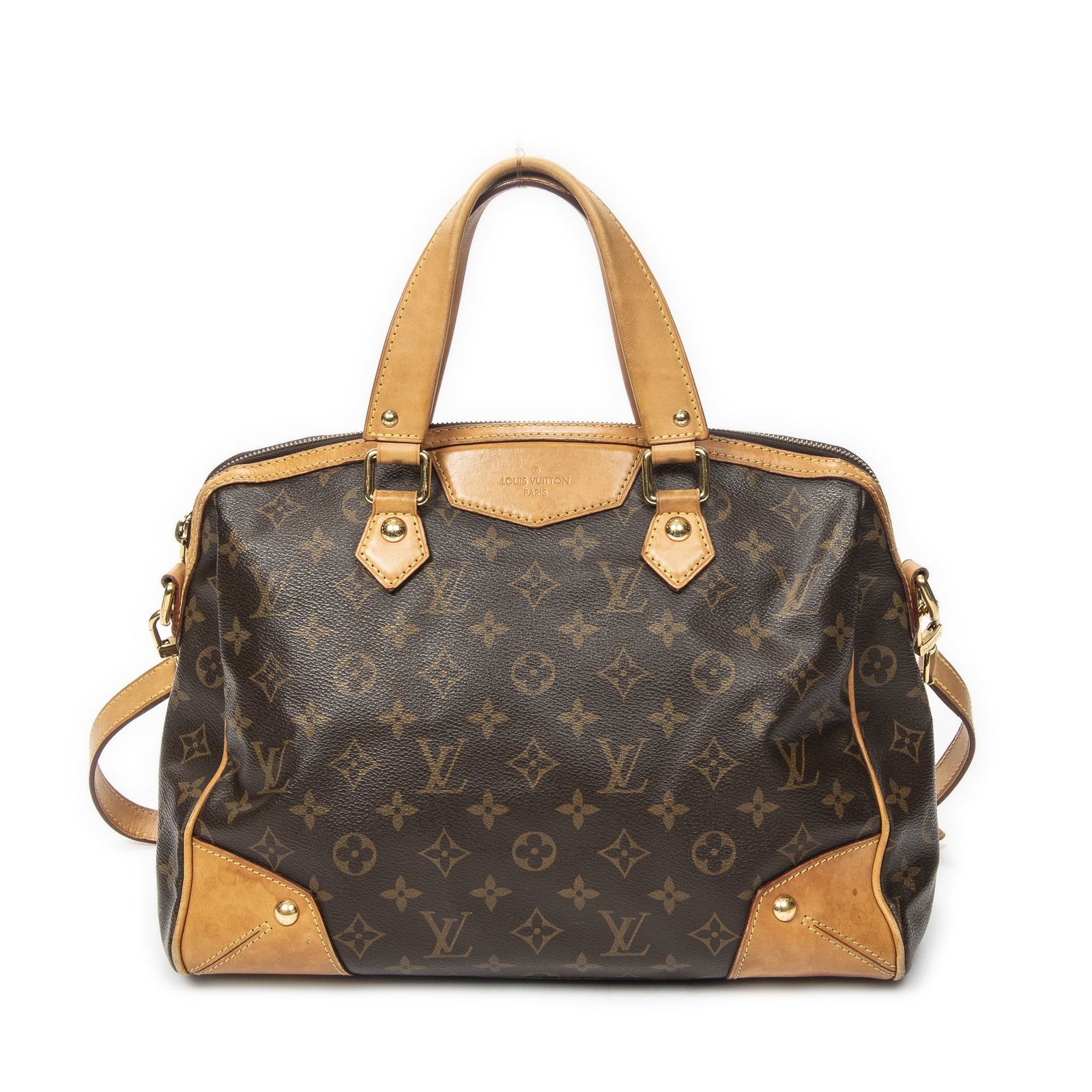 [中古] LOUIS VUITTON ルイヴィトンレティロ茶色モノグラムキャンバスAB