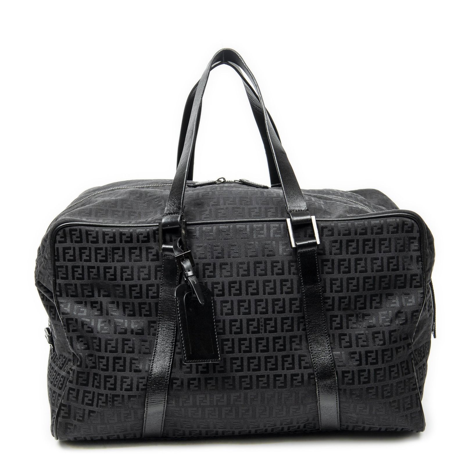 [中古] FENDI フェンディCollapsible Weekender黒ズッキーノキャンバスA