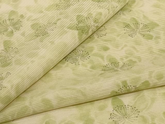 平和屋着物＊夏物　小紋　絽　手描き　枝花文　正絹　逸品　AABJ2533jd
