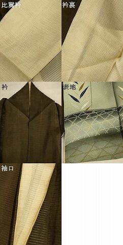 平和屋着物＊夏物 アンティーク 大正ロマン 黒留袖 絽 刺繍 草花文 暈