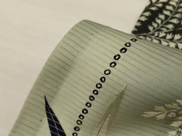 平和屋着物＊夏物 アンティーク 大正ロマン 黒留袖 絽 刺繍 草花文 暈