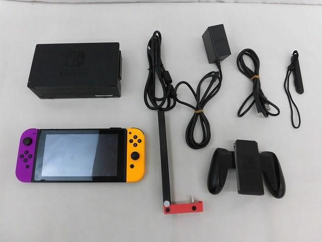 中古品 ゲーム Nintendo switch ニンテンドースイッチ 本体 HAC-001 本体のみ 動作品 ジョイコン ネオンパープル ネオンオレンジ 周辺機器