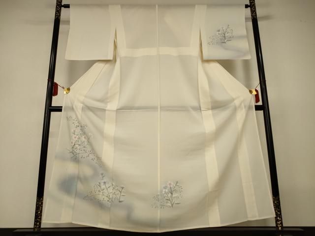 平和屋着物＊夏物　訪問着　絽　流水草花文　暈し染め　正絹　逸品　AABJ2559jd