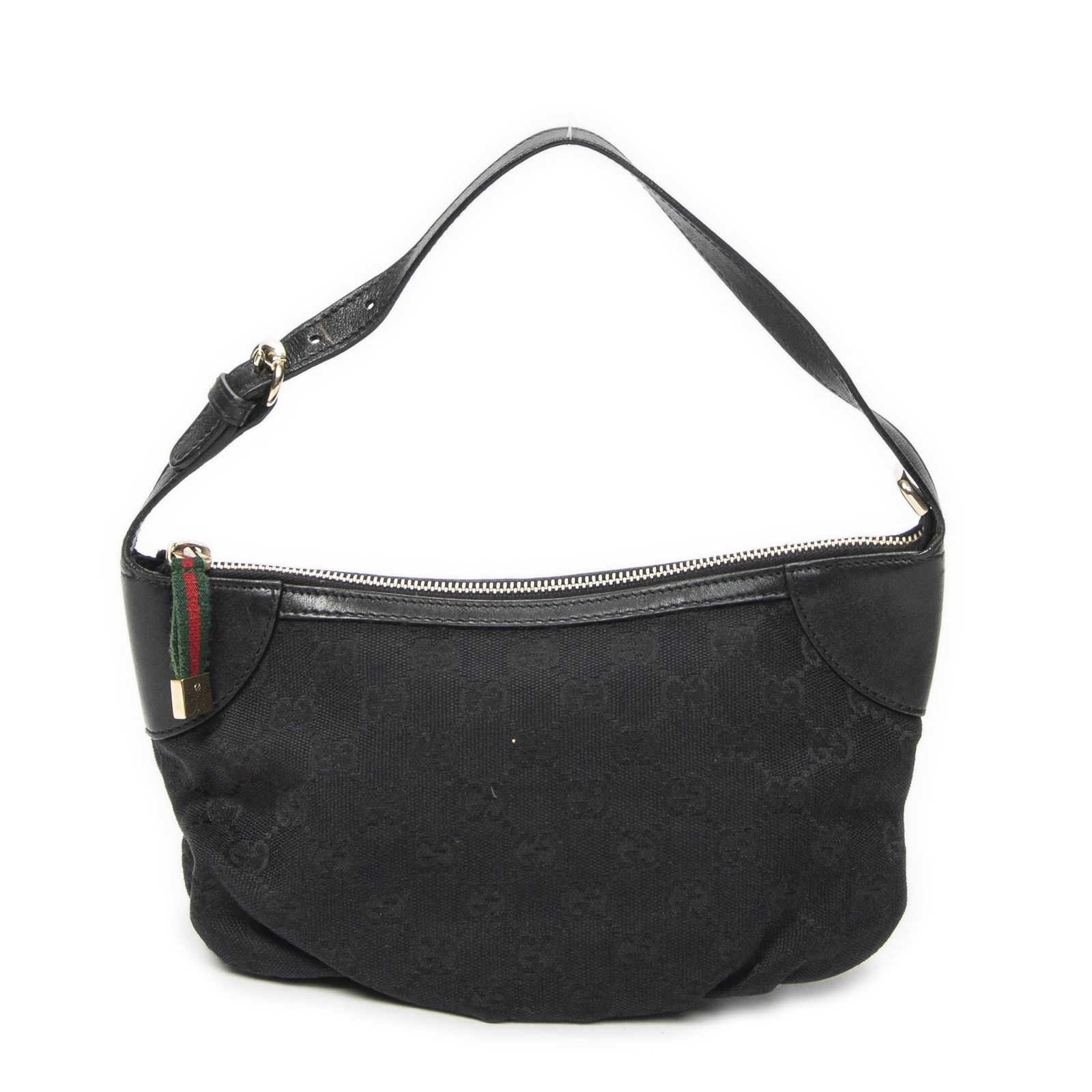 [中古] GUCCI グッチポシェット アクセサリー黒GGキャンバスA