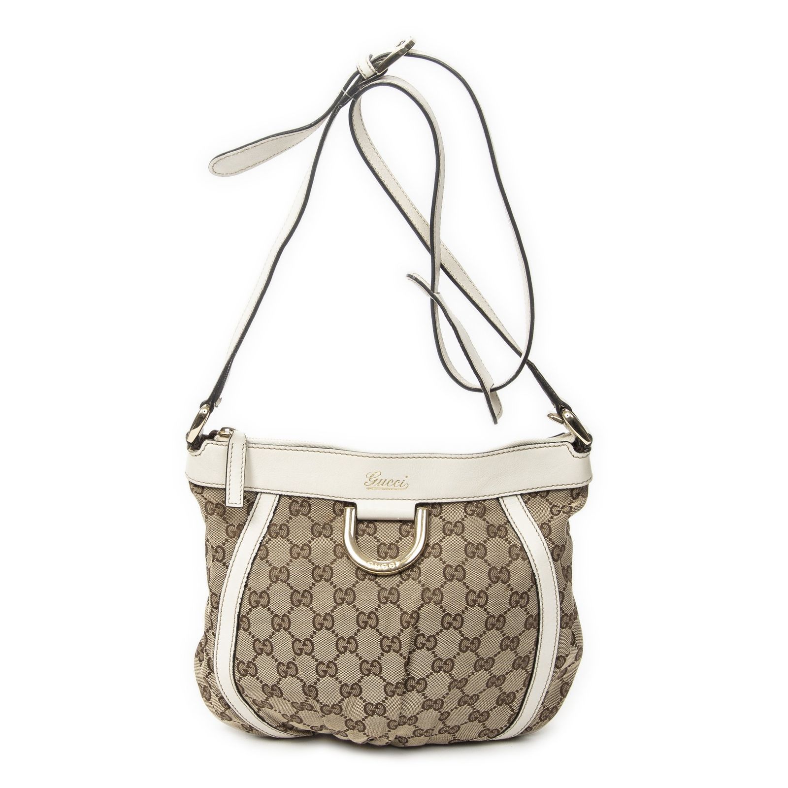 [中古] GUCCI グッチアビー ショルダーバッグベージュ/アイボリーGGキャンバスA
