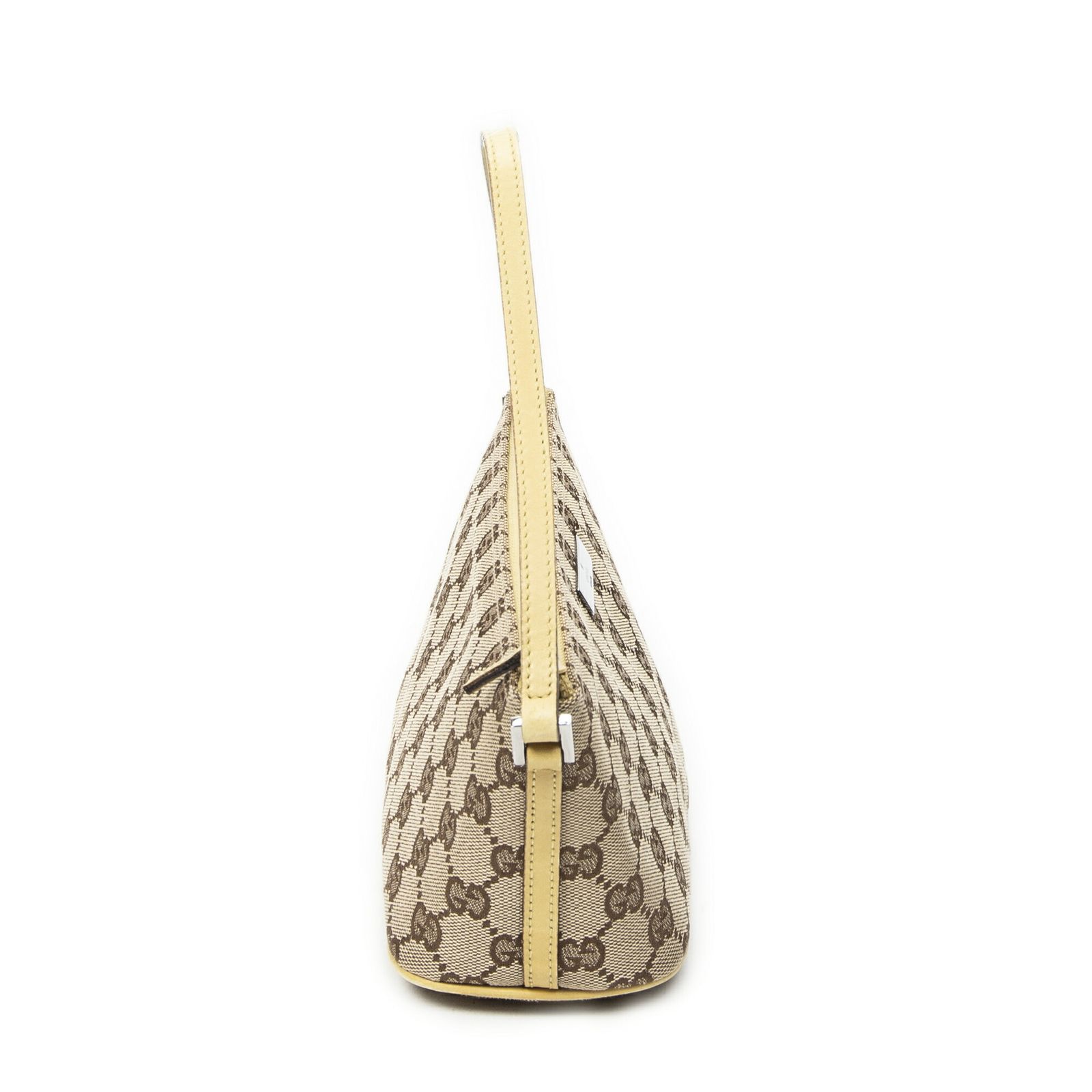 中古] GUCCI グッチアクセサリーポーチベージュ/タンGGキャンバスA