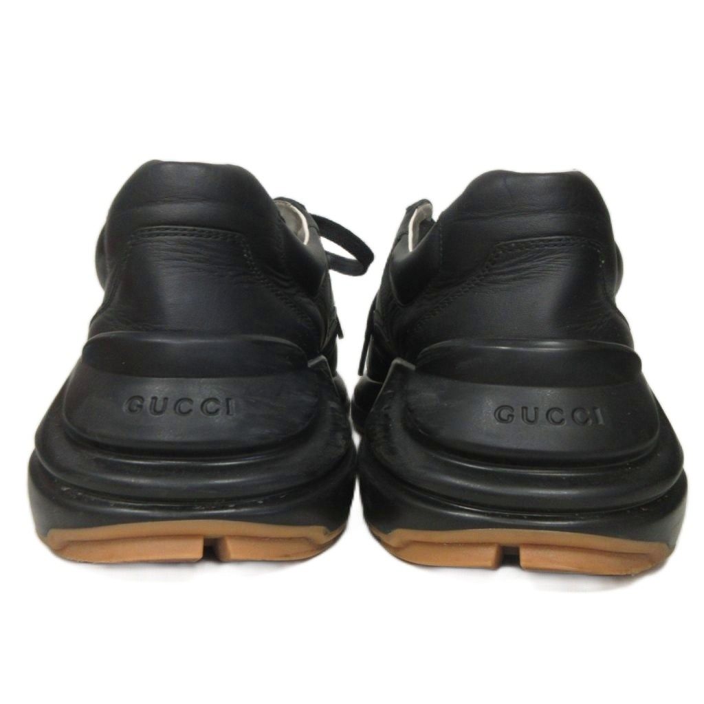 グッチ GUCCI ライトン GGスプリーム ダッドスニーカー レザー 10 黒