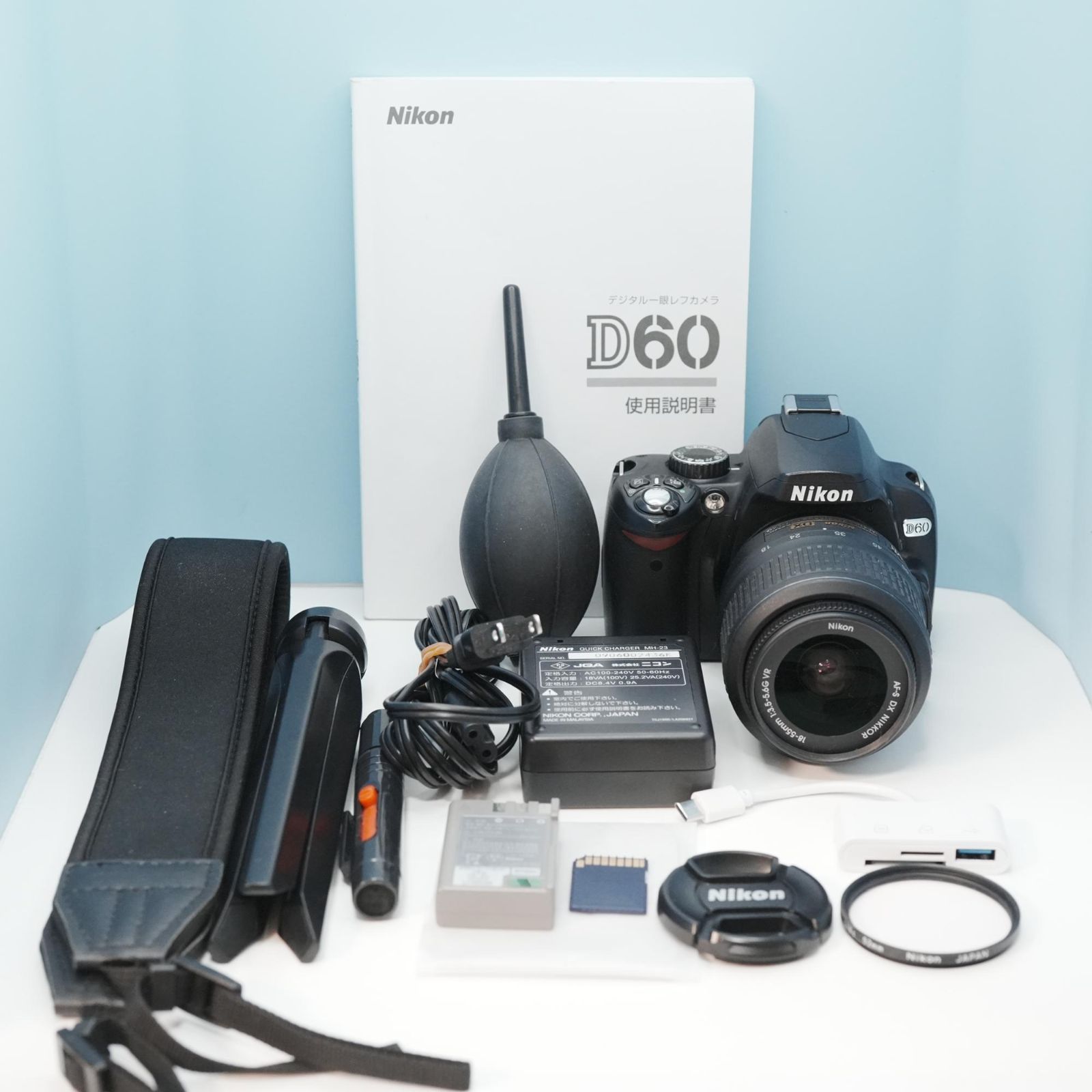 Nikon D60 一眼レフ スマホ転送OK フルセット 美品 a6697 - メルカリ
