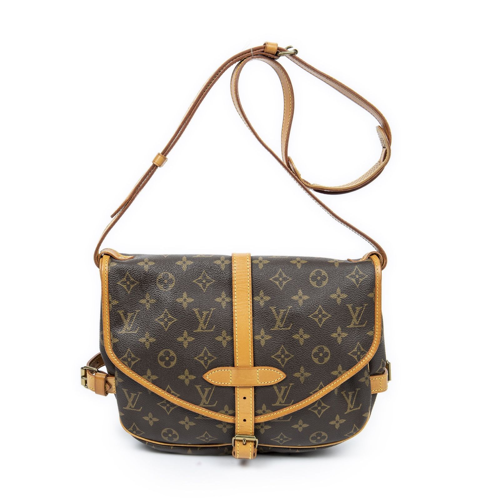 [中古] LOUIS VUITTON ルイヴィトンソミュール茶色モノグラムキャンバスA