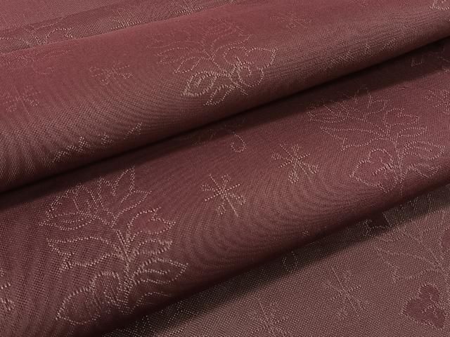 平和屋着物＊夏物　お召　紗　草花文　正絹　逸品　CABH5208xi
