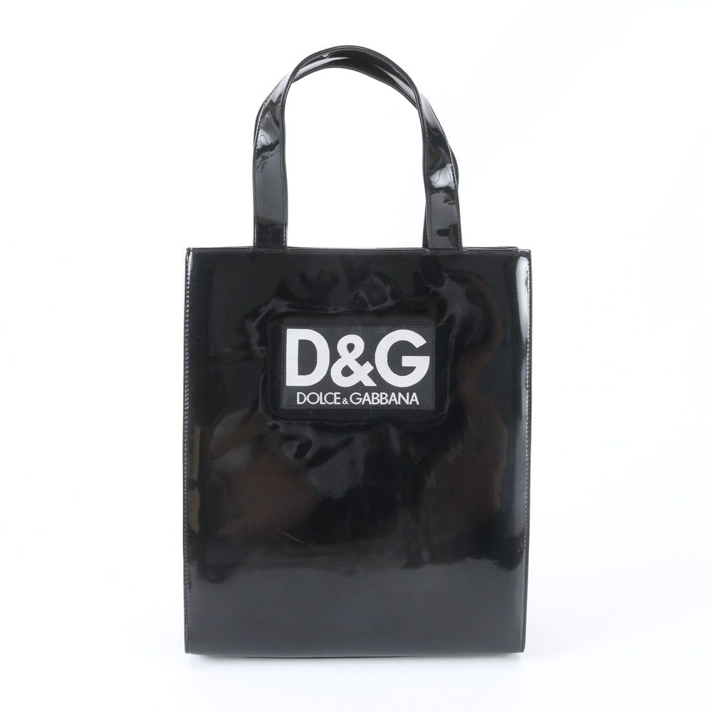 美品 ドルチェアンドガッバーナ D&G トート バッグ 肩掛け ショルダー ハンド ブラック 黒 ブランド A4 レディース RBM ED54-6【中古】