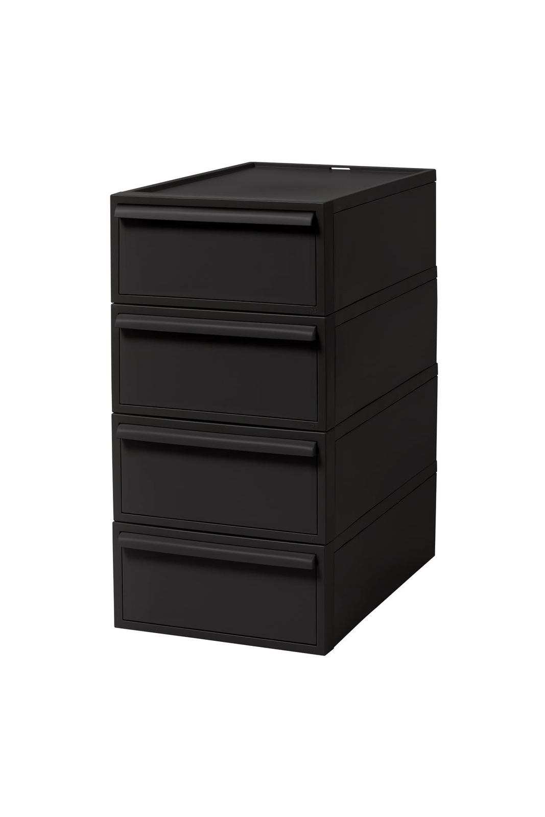 ライクイット (like-it) 収納ボックス 約幅32×奥52×高62.6cm 日本製 クローゼットシステム 引出し (S) 4個組 オールブラック CS-D1 4P 累計販売数270万台突破ts 9b7ae6f5