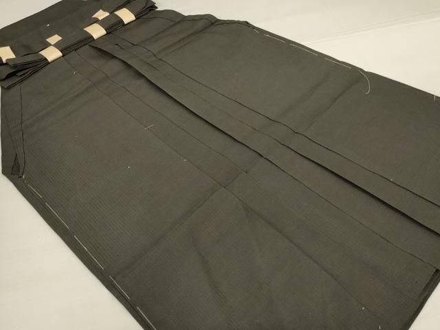 平和屋着物＊夏物　男性　行灯袴　縦絽　縞　正絹　逸品　AABI9918jd