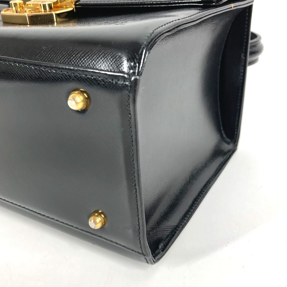 VERSACE ヴェルサーチ ハンドバッグ サンバースト ロゴ バニティバッグ