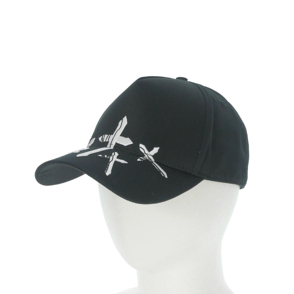ラストネスト LAST NEST 26SS FIVE CROSS CAP クロス刺繍 ベースボールキャップ 帽子 F ブラック 黒