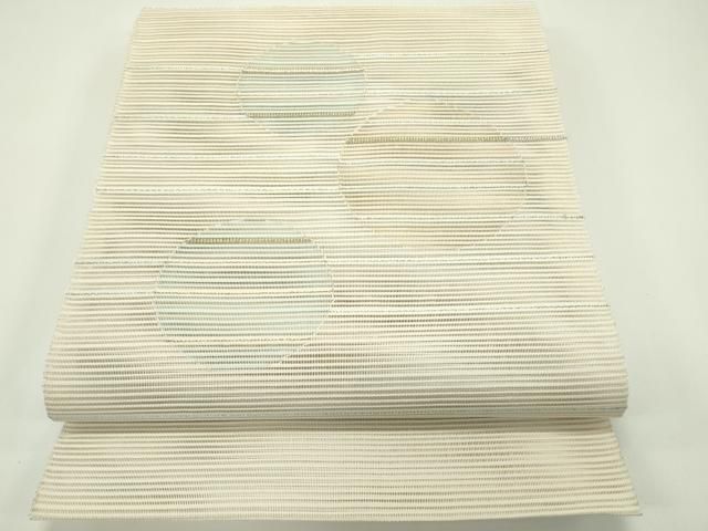 平和屋着物＊夏物　八寸名古屋帯　絽綴れ　横段丸文　金銀糸　正絹　逸品　CABG7528rv